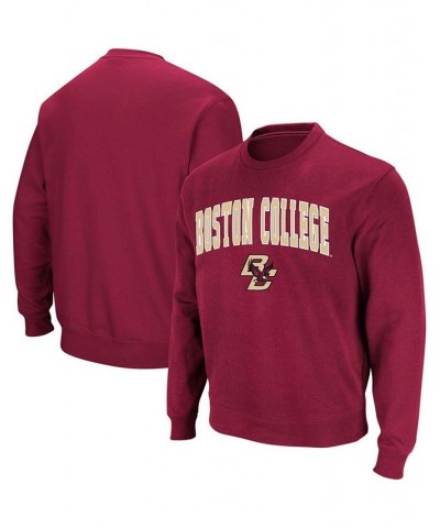 Men's Maroon Boston College Eagles Arch Logo Crew Neck Sweatshirt $21.15 Sweatshirt