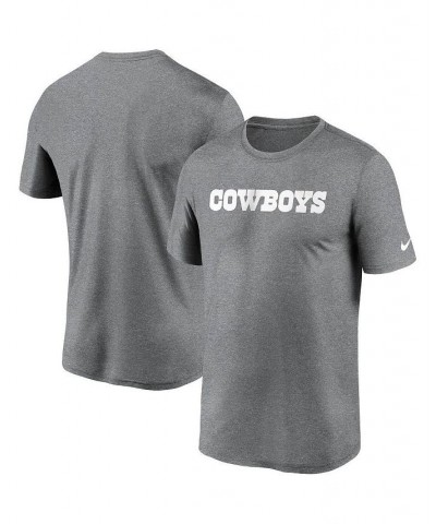 Men's Charcoal Dallas Cowboys Wordmark Legend Performance T-shirt $26.99 T-Shirts