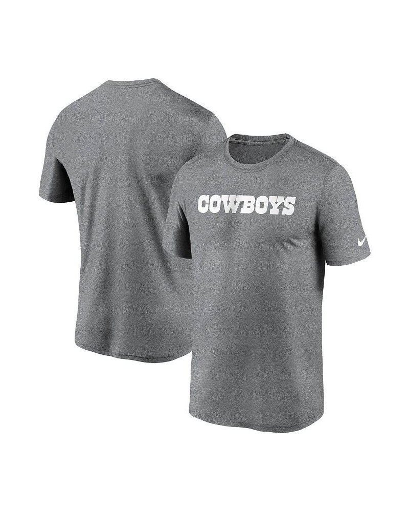 Men's Charcoal Dallas Cowboys Wordmark Legend Performance T-shirt $26.99 T-Shirts