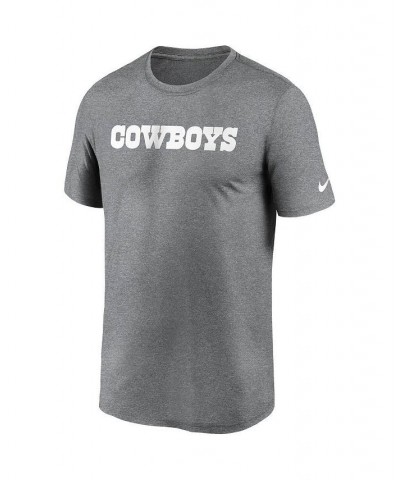 Men's Charcoal Dallas Cowboys Wordmark Legend Performance T-shirt $26.99 T-Shirts