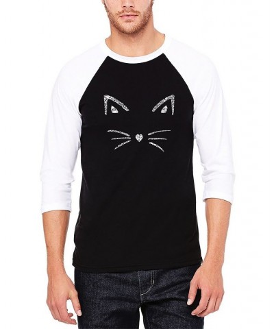 Men's Raglan Baseball Word Art Whiskers T-shirt Multi $26.54 T-Shirts