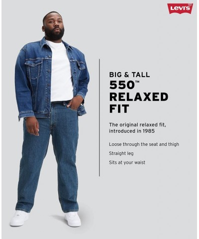 Men's Big & Tall 550™ Relaxed Fit Non-Stretch Jeans Dark Stonewash - Waterless $37.09 Jeans