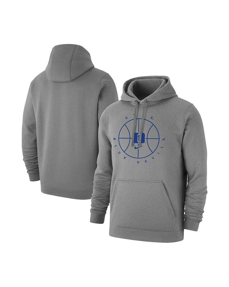 Men's Gray Duke Blue Devils Basketball Icon Club Fleece Pullover Hoodie $29.70 Sweatshirt