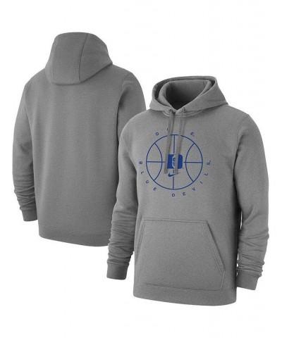 Men's Gray Duke Blue Devils Basketball Icon Club Fleece Pullover Hoodie $29.70 Sweatshirt