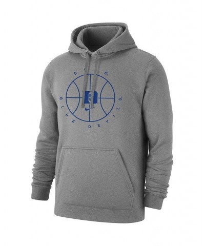 Men's Gray Duke Blue Devils Basketball Icon Club Fleece Pullover Hoodie $29.70 Sweatshirt