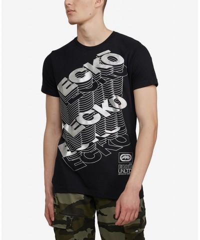 Men's Sitting On Stacks Graphic T-shirt Black $16.32 T-Shirts