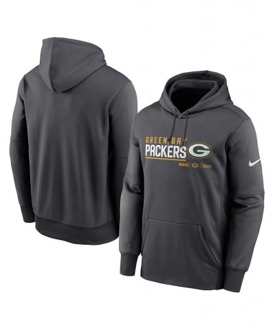 Men's Anthracite Green Bay Packers Prime Logo Name Split Pullover Hoodie $42.30 Sweatshirt