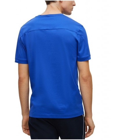 BOSS Men's Porsche x Boss Mercerized-Cotton Exclusive Branding T-shirt Blue $51.06 T-Shirts