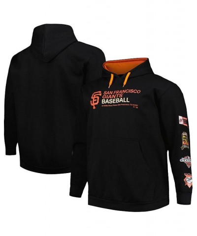 Men's Black San Francisco Giants Big and Tall Fleece Pullover Hoodie $48.44 Sweatshirt