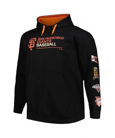 Men's Black San Francisco Giants Big and Tall Fleece Pullover Hoodie $48.44 Sweatshirt