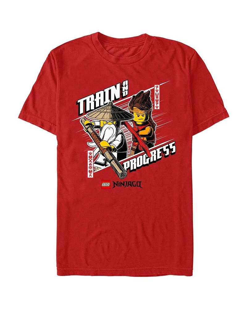 Men's Lego Ninjago Progress Ninja Short Sleeve T-shirt Red $18.54 T-Shirts