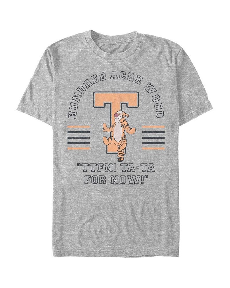 Men's Tigger Collegiate Short Sleeve T-Shirt Gray $15.75 T-Shirts