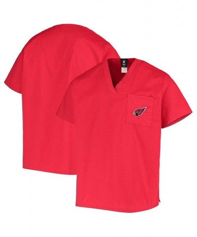 Men's Cardinal Arizona Cardinals V-Neck Scrub Top $19.80 Tops