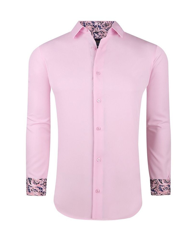 Men's Solid Slim Fit Wrinkle Free Stretch Dress Shirt $19.24 Dress Shirts