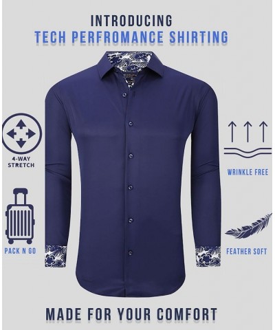 Men's Solid Slim Fit Wrinkle Free Stretch Dress Shirt $19.24 Dress Shirts