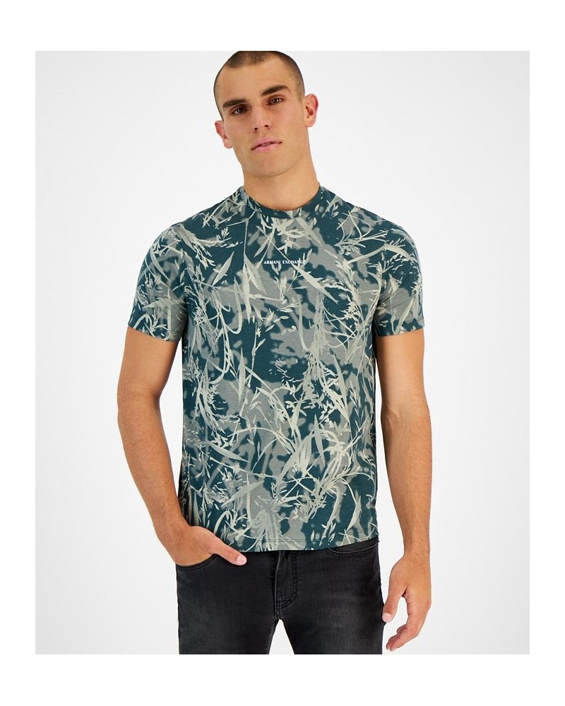 Men's Camouflage Logo Graphic T-Shirt Green $30.75 T-Shirts