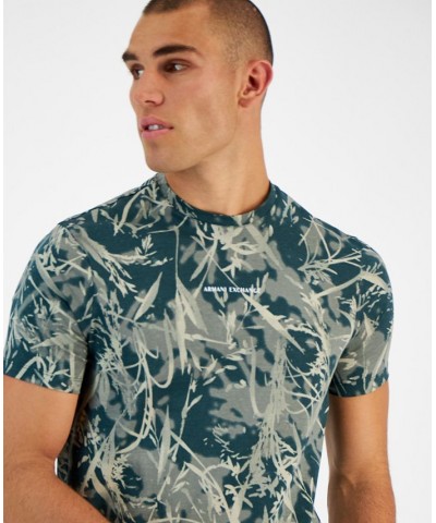 Men's Camouflage Logo Graphic T-Shirt Green $30.75 T-Shirts