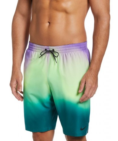 Men's Aurora Borealis 9" Volley Shorts Green $32.48 Swimsuits