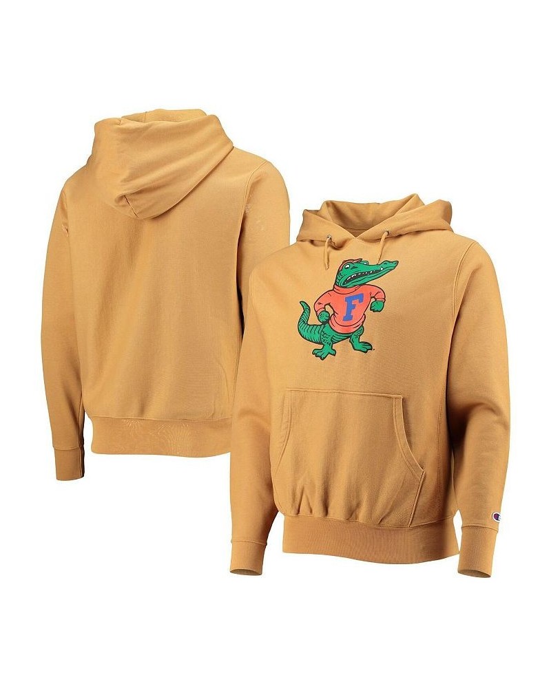 Men's Gold Florida Gators Vintage-Like Washed Reverse Weave Pullover Hoodie $46.74 Sweatshirt