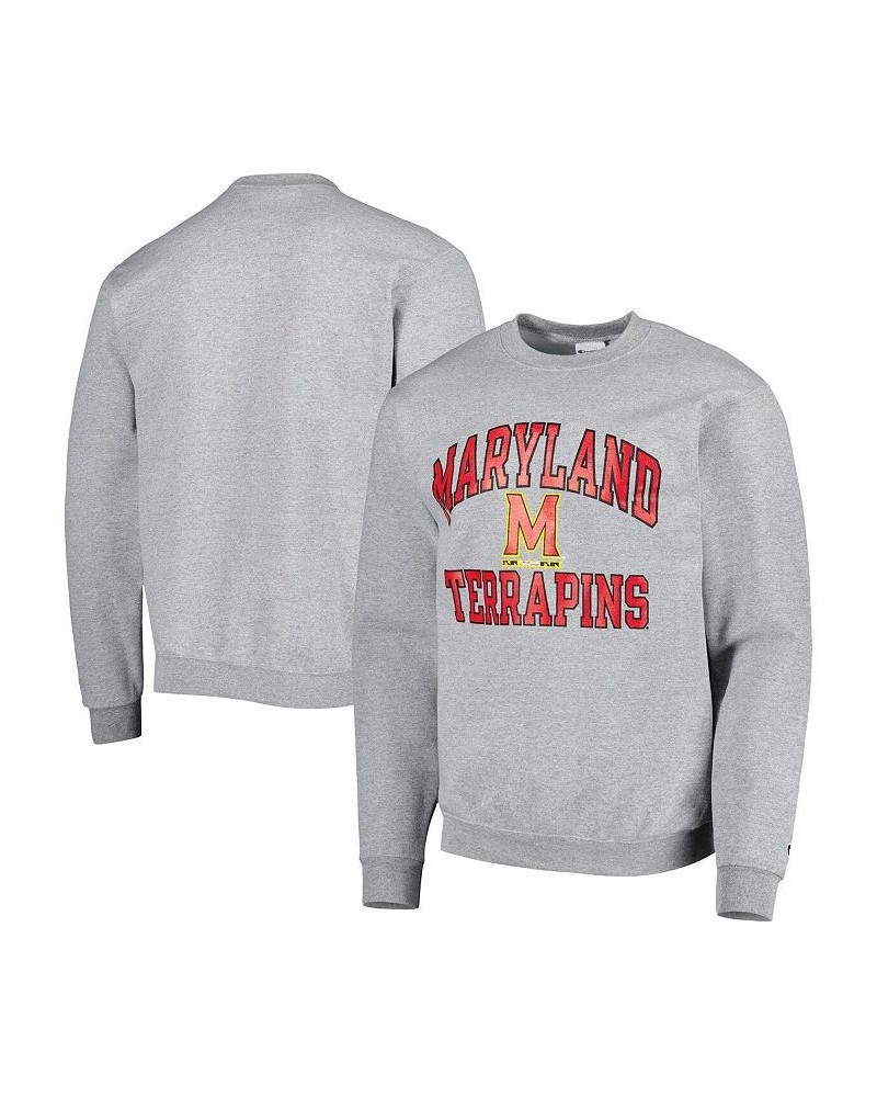 Men's Heather Gray Maryland Terrapins High Motor Pullover Sweatshirt $35.09 Sweatshirt