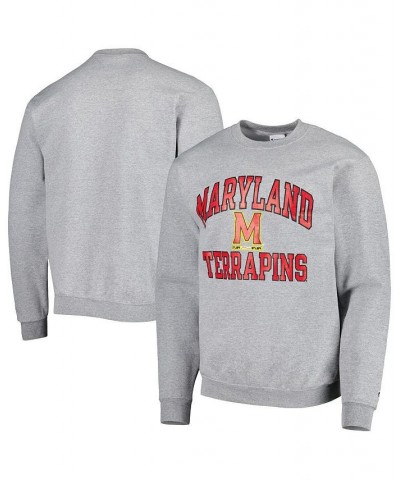 Men's Heather Gray Maryland Terrapins High Motor Pullover Sweatshirt $35.09 Sweatshirt