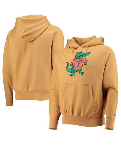 Men's Gold Florida Gators Vintage-Like Washed Reverse Weave Pullover Hoodie $46.74 Sweatshirt