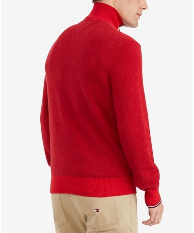 Men's Manhattan Quarter Zip Sweater Red $32.49 Sweaters