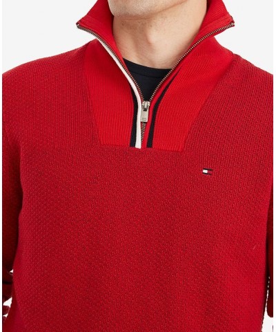 Men's Manhattan Quarter Zip Sweater Red $32.49 Sweaters