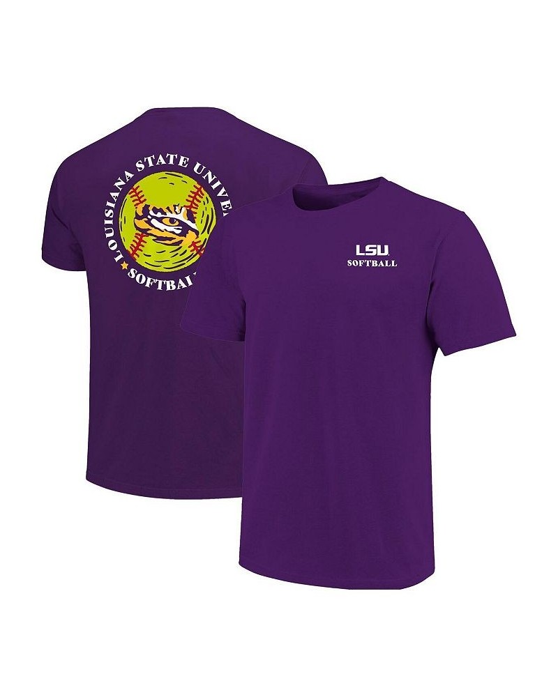 Men's Purple LSU Tigers Softball Seal T-shirt $18.89 T-Shirts