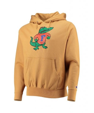 Men's Gold Florida Gators Vintage-Like Washed Reverse Weave Pullover Hoodie $46.74 Sweatshirt