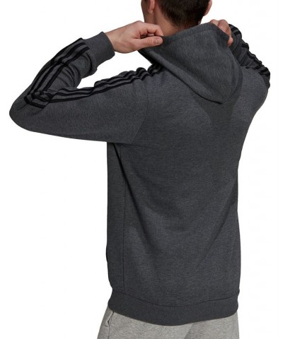 Men's Essentials Full-Zip Hoodie Dark Grey Heather/Black $28.86 Sweatshirt