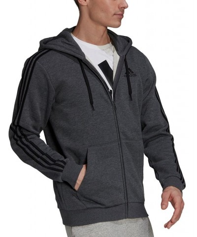 Men's Essentials Full-Zip Hoodie Dark Grey Heather/Black $28.86 Sweatshirt