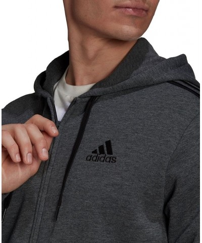 Men's Essentials Full-Zip Hoodie Dark Grey Heather/Black $28.86 Sweatshirt