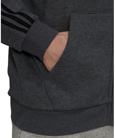 Men's Essentials Full-Zip Hoodie Dark Grey Heather/Black $28.86 Sweatshirt