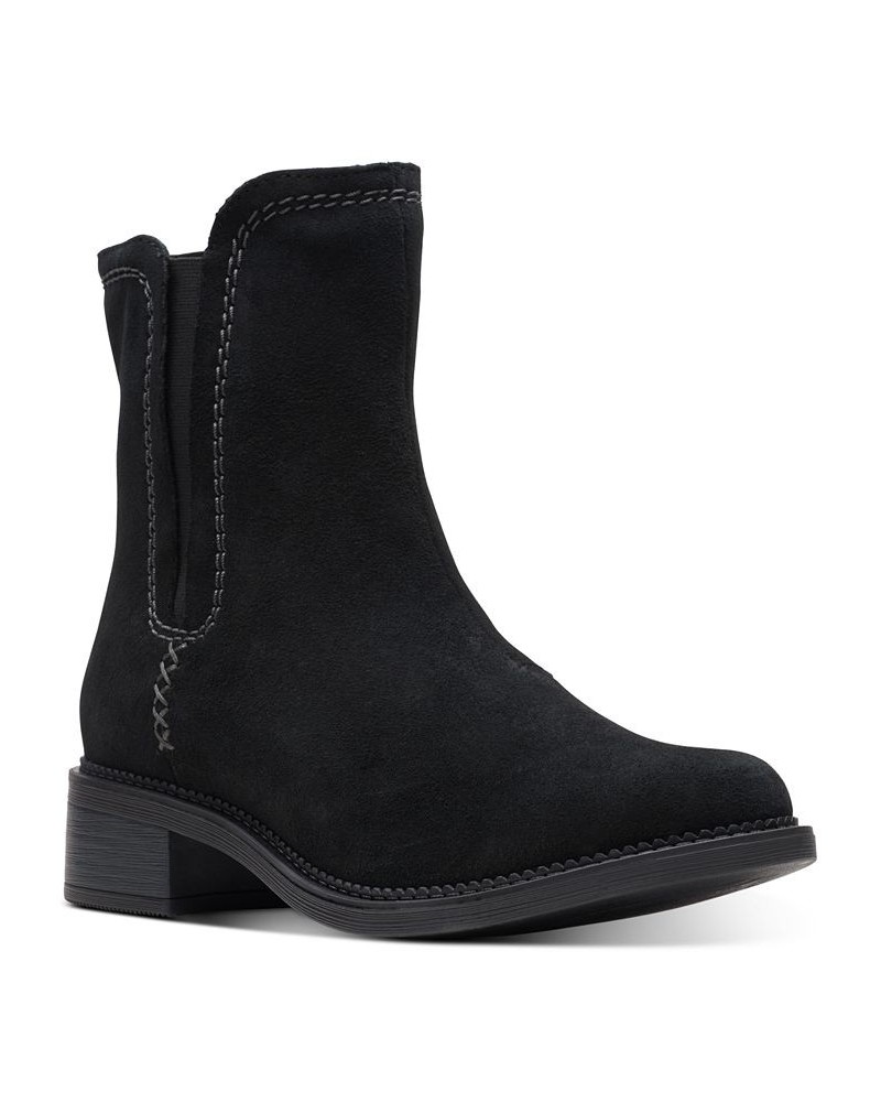 Women's Maye Zip Booties Black $51.00 Shoes