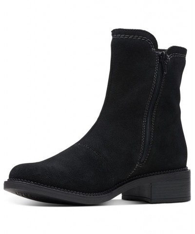 Women's Maye Zip Booties Black $51.00 Shoes