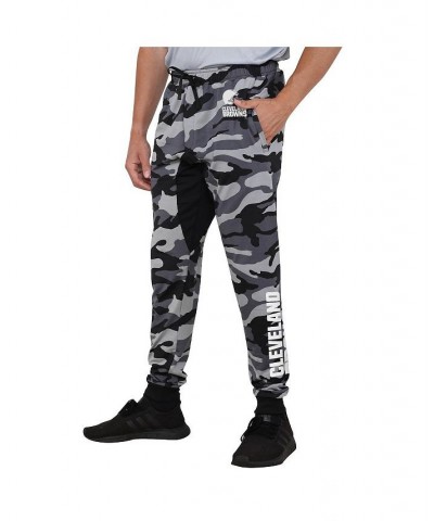 Men's Black Cleveland Browns Camo Jogger Pants $35.20 Pants