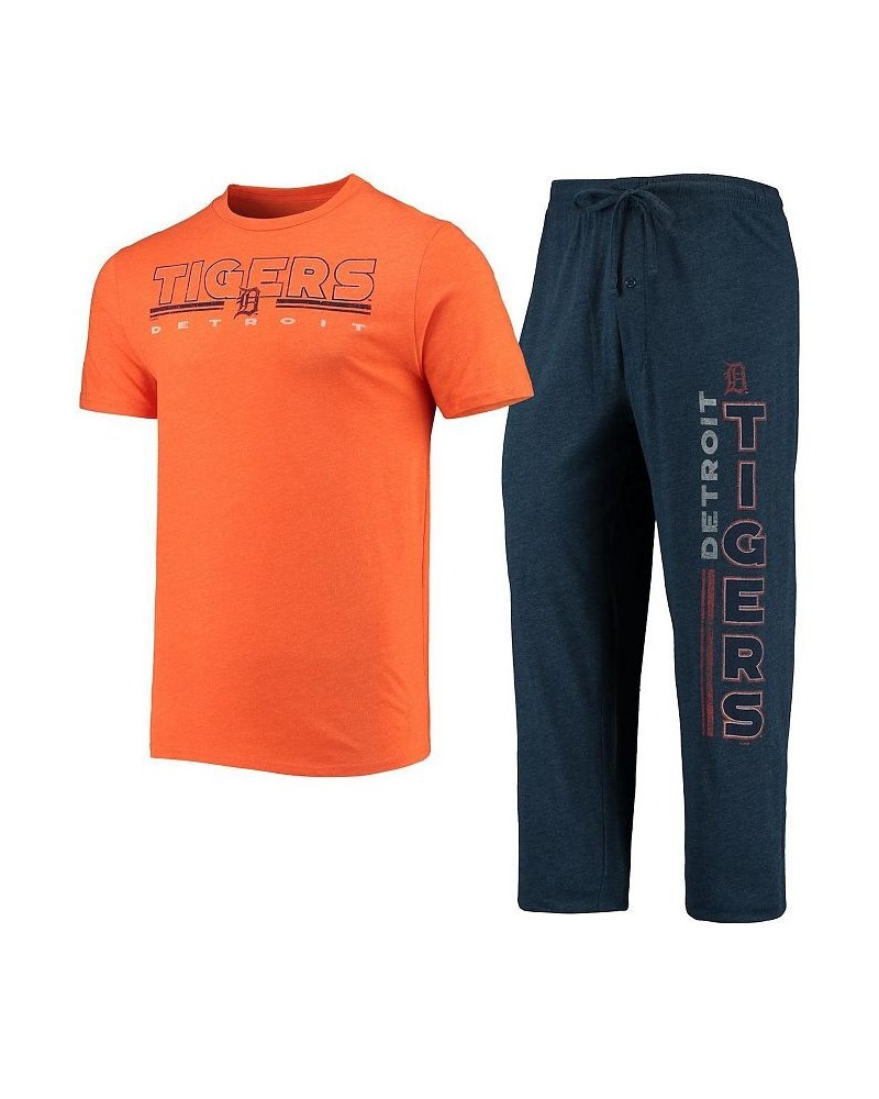 Men's Navy, Orange Detroit Tigers Meter T-shirt and Pants Sleep Set $32.90 Pajama