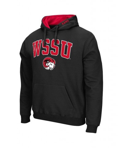 Men's Black Winston-Salem State Rams Arch & Logo Pullover Hoodie $34.19 Sweatshirt