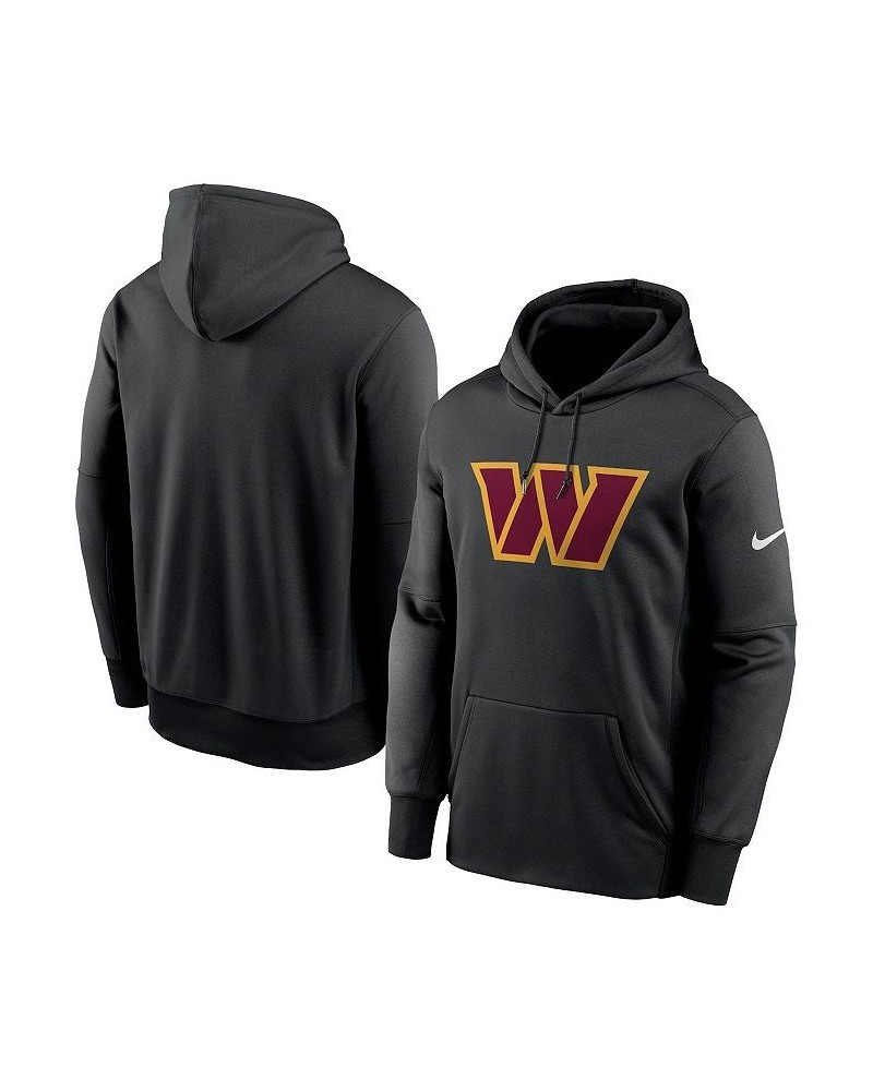 Men's Black Washington Commanders Primary Logo Performance Pullover Hoodie $39.10 Sweatshirt