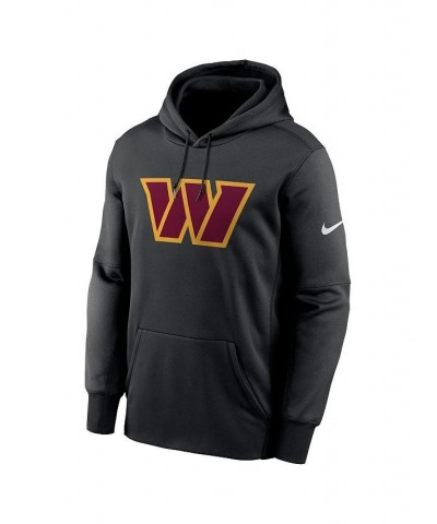 Men's Black Washington Commanders Primary Logo Performance Pullover Hoodie $39.10 Sweatshirt