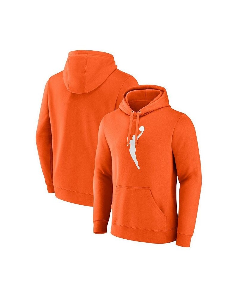 Men's Branded Orange WNBA Primary Logo Pullover Hoodie $42.39 Sweatshirt