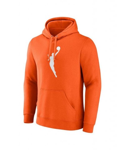 Men's Branded Orange WNBA Primary Logo Pullover Hoodie $42.39 Sweatshirt