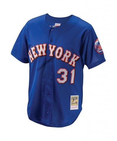 Men's Mike Piazza Royal New York Mets Cooperstown Collection Mesh Batting Practice Button-Up Jersey $49.00 Jersey