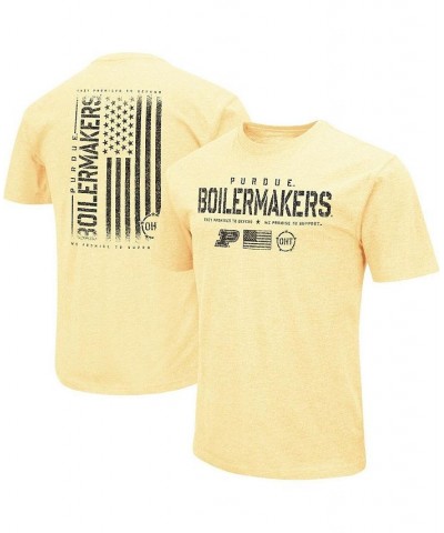 Men's Gold Purdue Boilermakers OHT Military-Inspired Appreciation Flag 2.0 T-shirt $22.39 T-Shirts