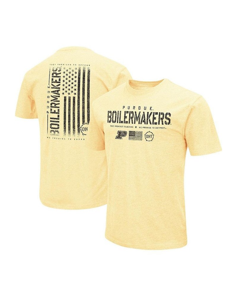 Men's Gold Purdue Boilermakers OHT Military-Inspired Appreciation Flag 2.0 T-shirt $22.39 T-Shirts