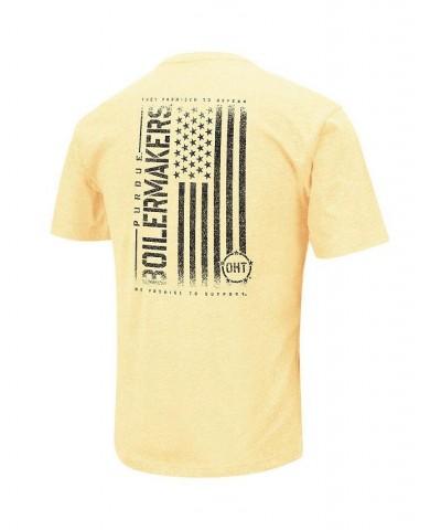 Men's Gold Purdue Boilermakers OHT Military-Inspired Appreciation Flag 2.0 T-shirt $22.39 T-Shirts