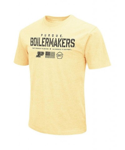 Men's Gold Purdue Boilermakers OHT Military-Inspired Appreciation Flag 2.0 T-shirt $22.39 T-Shirts