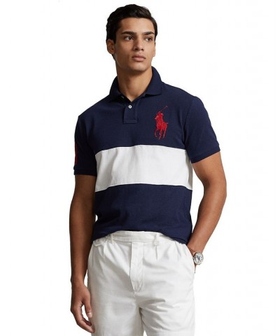 Men's Custom Slim Fit Big Pony Mesh Polo Shirt Multi $74.00 Polo Shirts