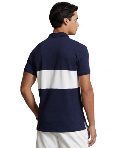 Men's Custom Slim Fit Big Pony Mesh Polo Shirt Multi $74.00 Polo Shirts